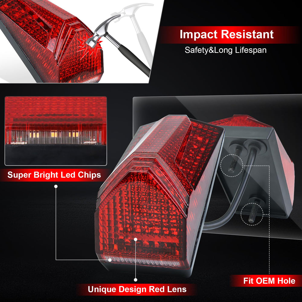 MOVOTOR LED tail light low-profile mount follows the fender contour.