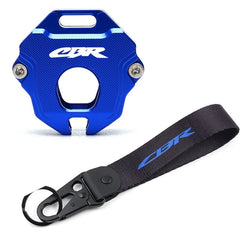 MOWOK key cover for CBR500R red showing glossy finish and secure fit.