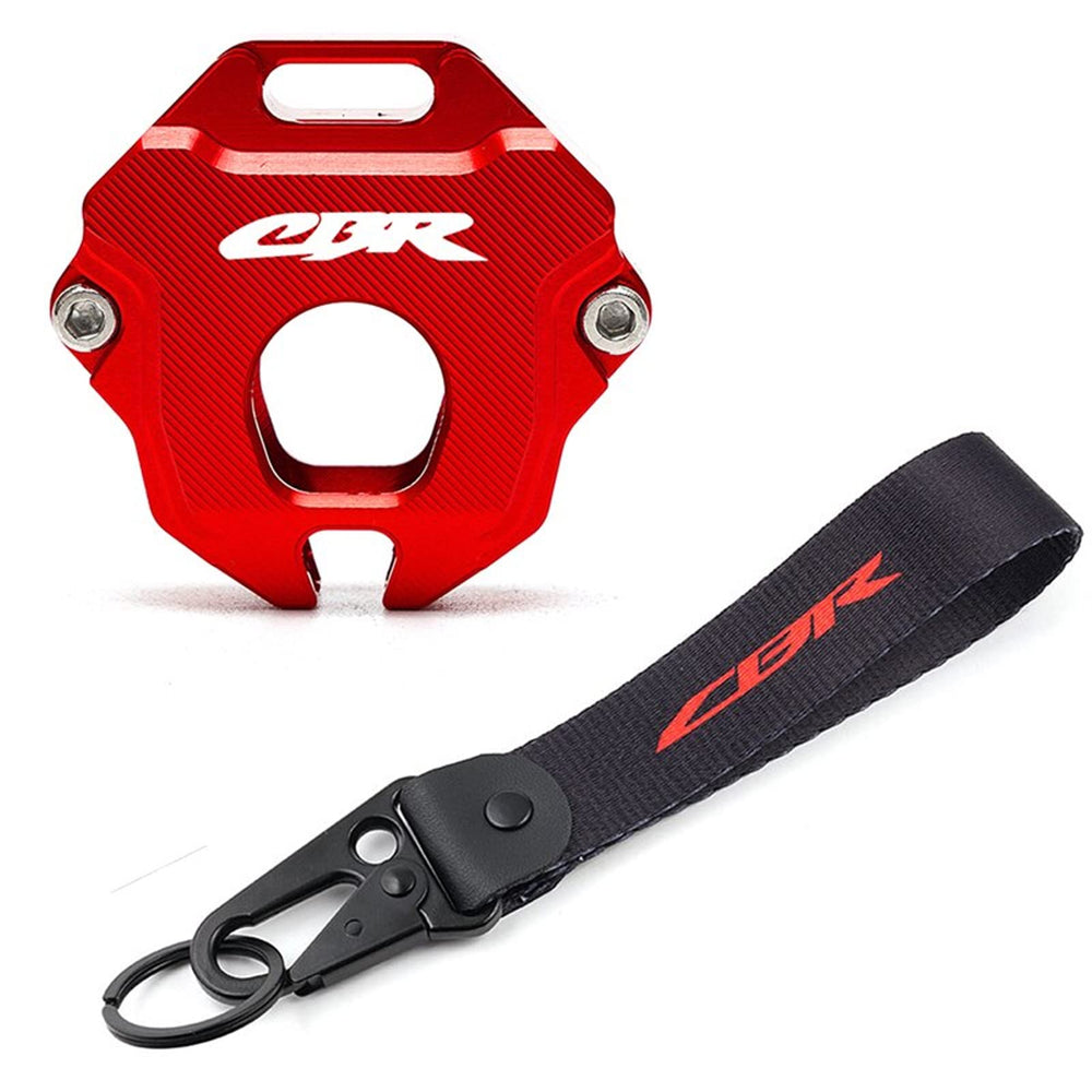 MOWOK key cover for CBR650R red with CNC aluminum shell for durable protection.