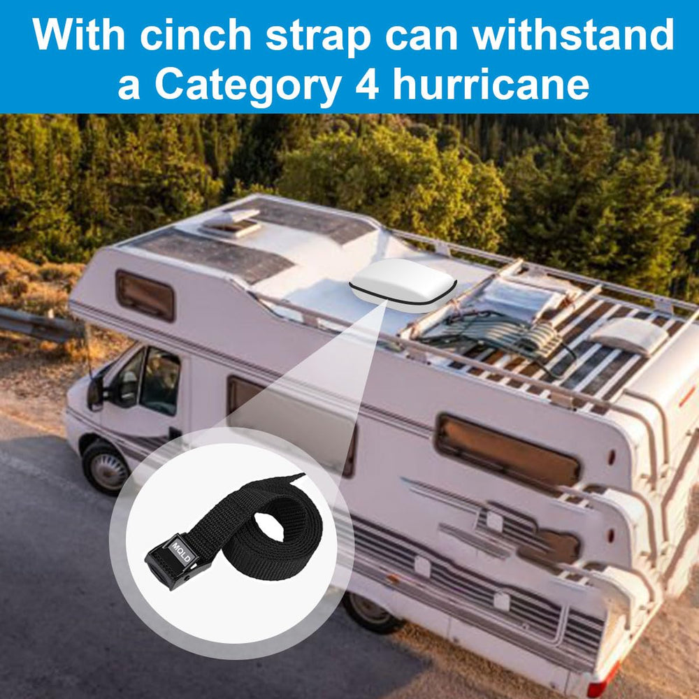 MQLD RV AC cover folds for compact storage when not in use