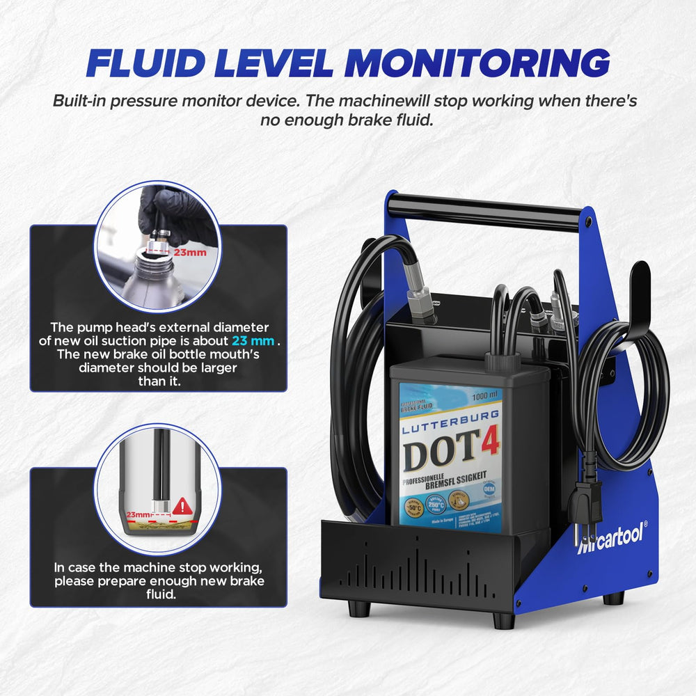 MR CARTOOL F109 pressure gauge displaying adjustable bleed pressure