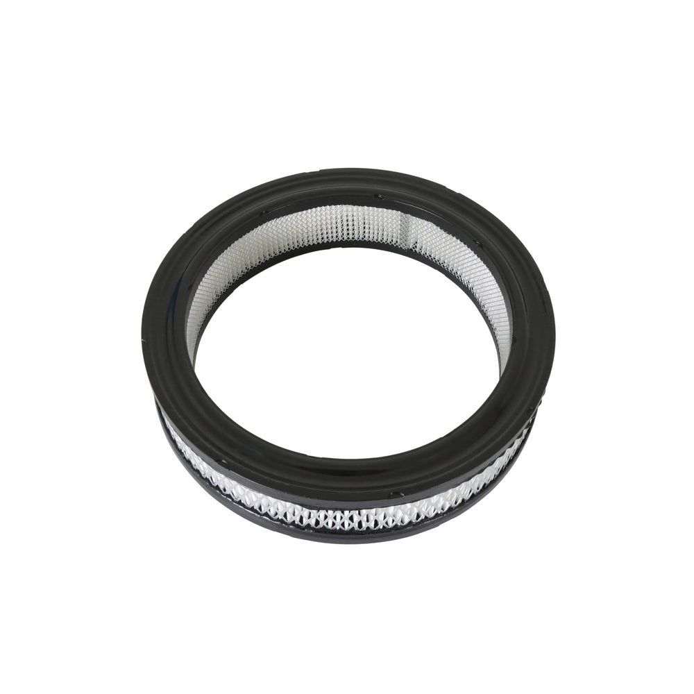 Mr. Gasket high-flow paper material supports airflow and filtration.