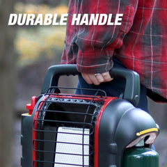 Mr Heater MH9BX outdoor-ready design delivers reliable warmth in tents and sheltered areas