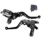 MRELC universal 7-8in brake master left shows robust CNC precision for smooth braking control.
