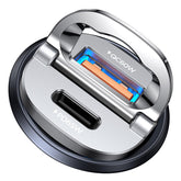 MRGLAS 125W USB-C car charger front view for fast device charging on the go.