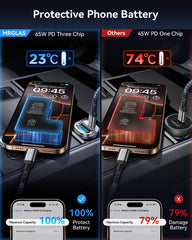 MRGLAS all-metal body conveys durability and heat resistance during fast charging.