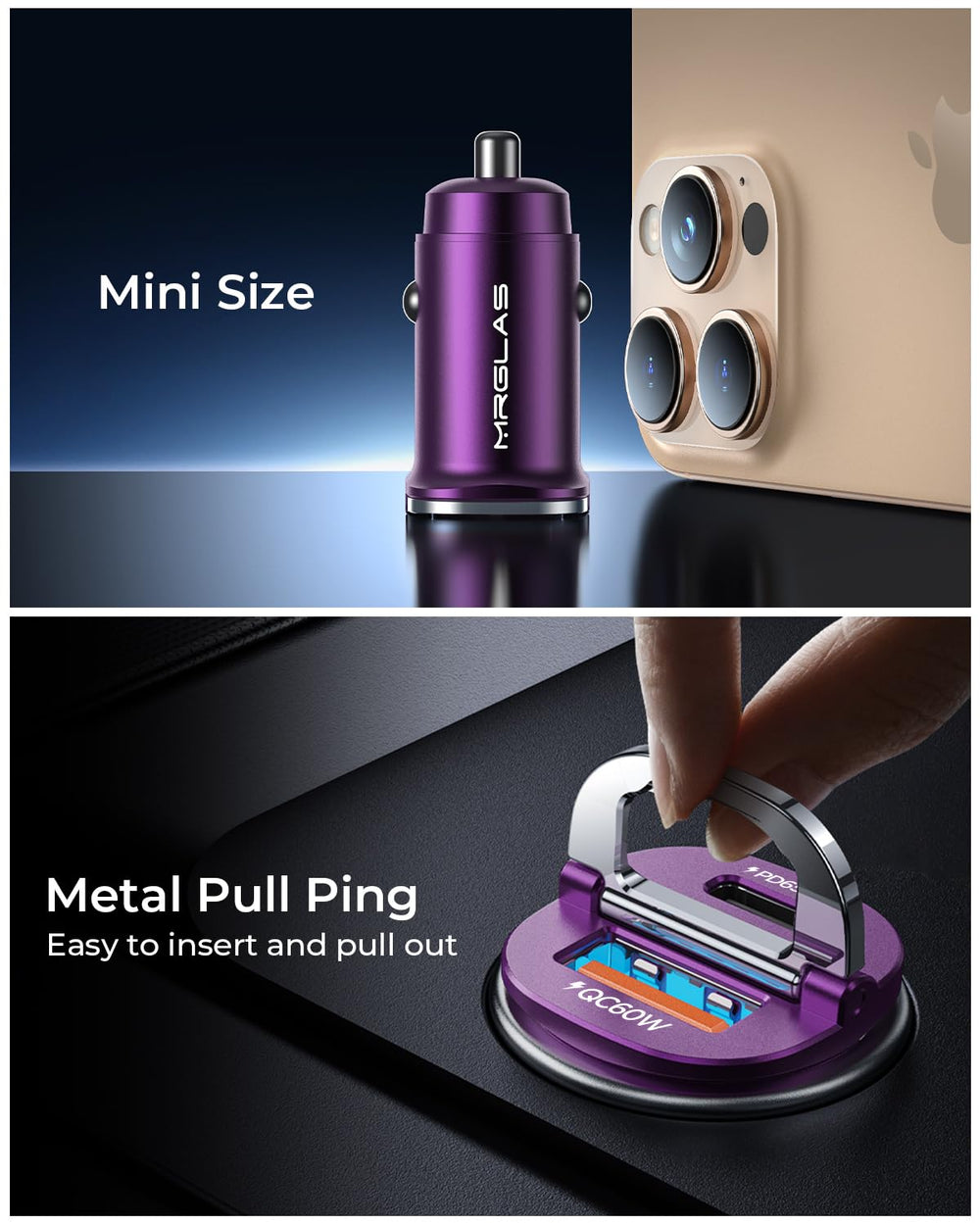 MRGLAS pull-ring design eases unplugging after driving