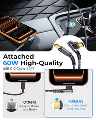 MRGLAS right-angle USB-C cable enables easy, fast charging in tight spaces