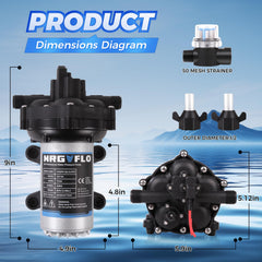 MRGVFLO upgraded 12V RV water pump marine use setup for boats and caravans.