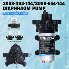 MRGVFLO upgraded RV water pump broad applications for RVs, boats, cabins.