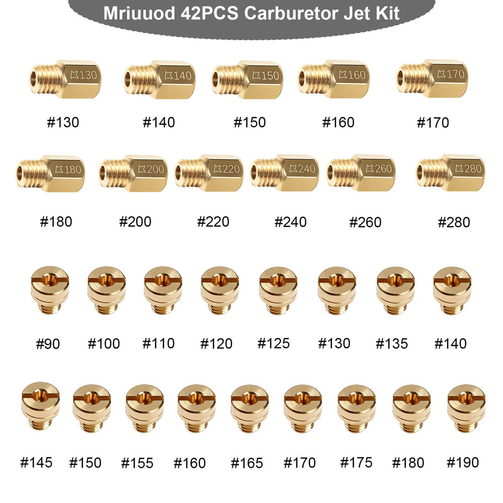 Mriuuod 42Pcs main jets 150 for precise fuel adjustment.