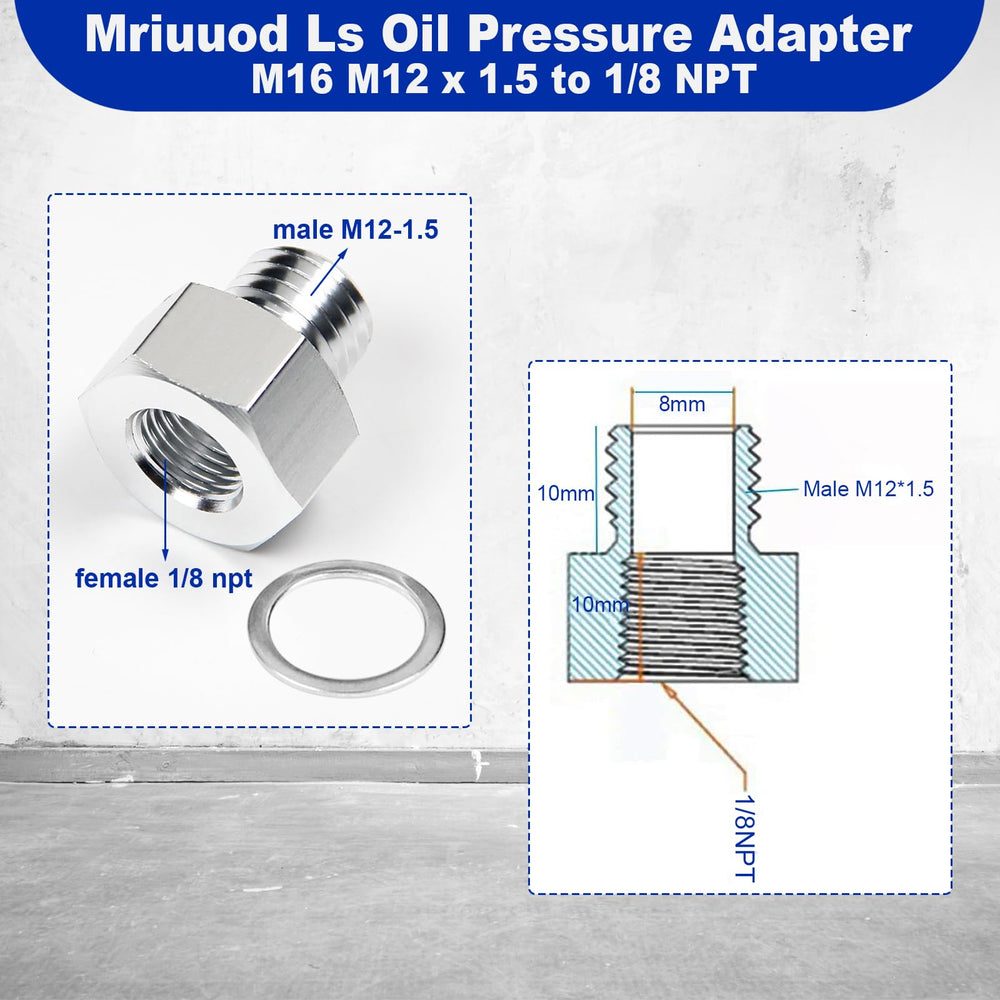 Mriuuod adapter packaging included with sealing washers for easy installation