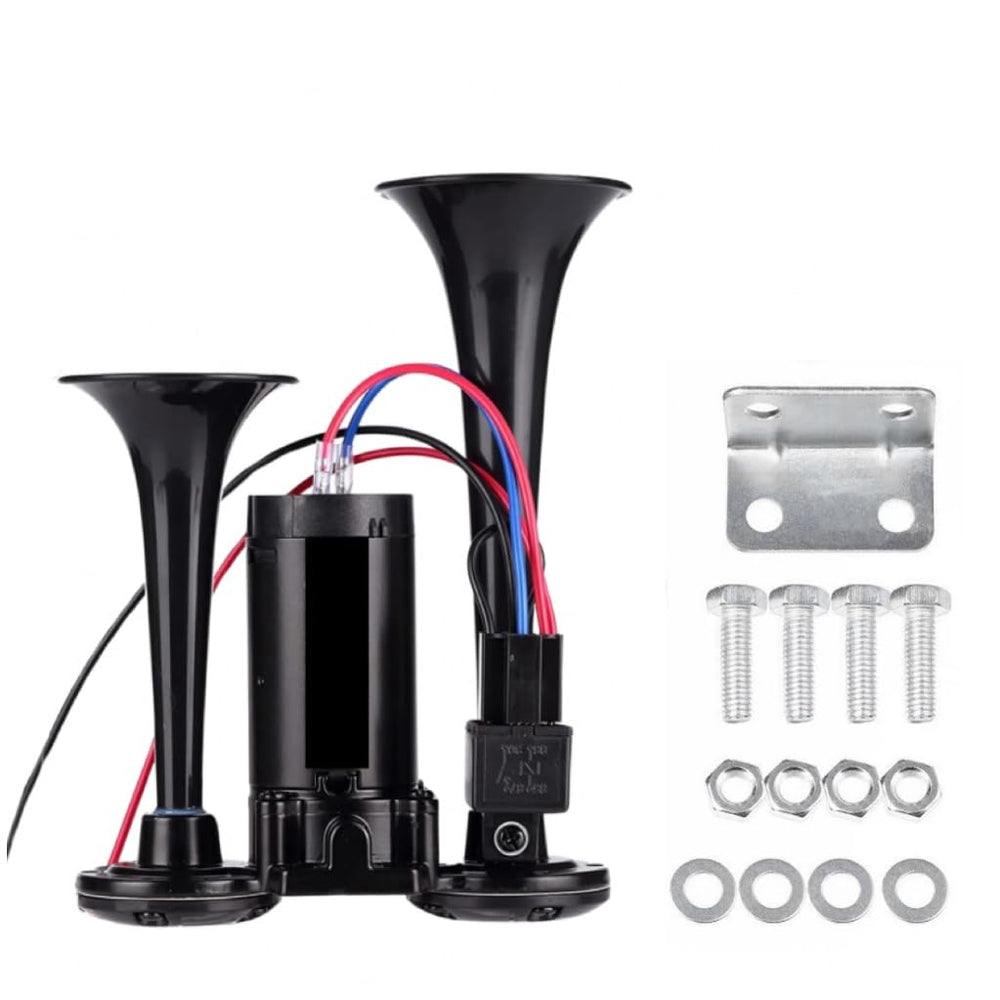 Mroy Mio 12V 600DB air horn kit shown from front view for trucks