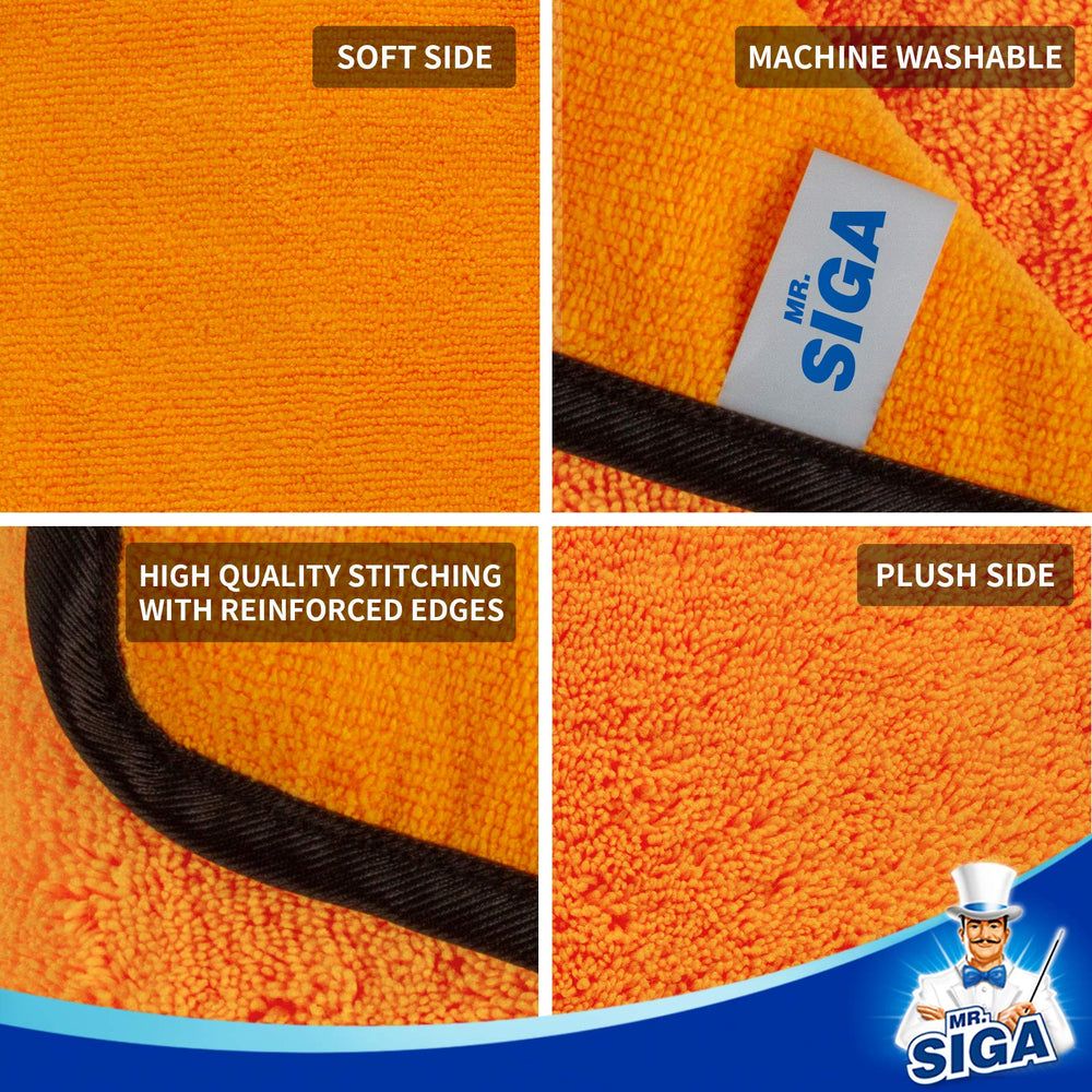 MR.SIGA 12-pack offers ample towels for multi-step detailing tasks.