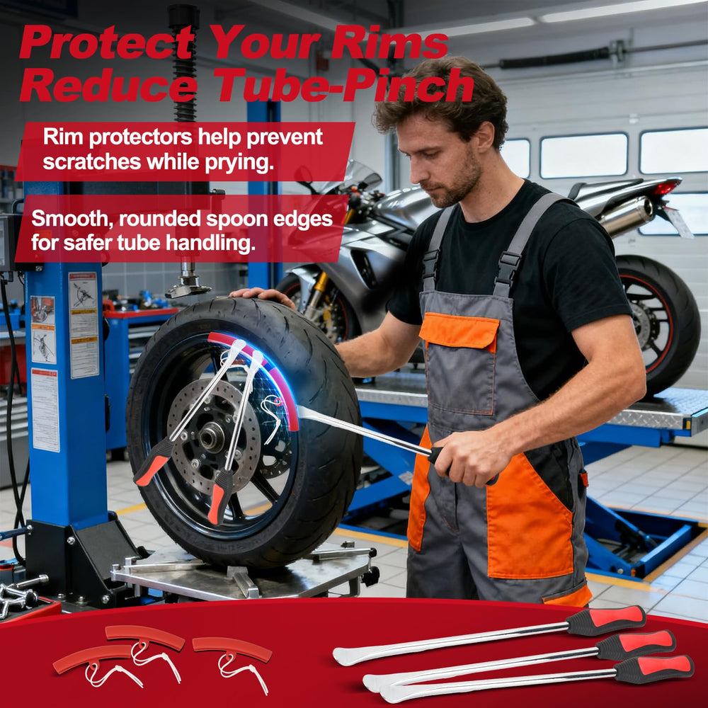 Msuhettu rim protectors guarding wheel rims during tire removal