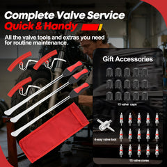 Msuhettu valve tools enabling quick deflation and valve core replacement