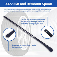 MT Healthy heavy-duty 30-inch tire bars providing strong leverage for tubeless tires.