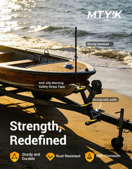 MTYIK boat trailer steps with non-slip treads for secure footing in wet conditions