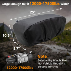 MUAKIOY winch cover elastic edge ensures snug fit and quick installation.