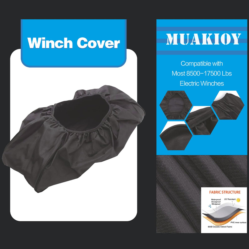 MUAKIOY winch cover UV protection shields the winch from sun