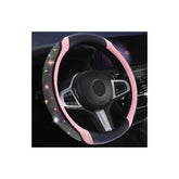Muamos Bling steering wheel cover with diamond crystals for pink luxury style