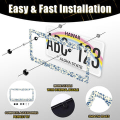 MUAWUOIK license frame size 12-3x6-3in fits standard plates.