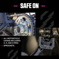 Muc-Off Chain Brush rear sprocket reach enables effective grime removal.