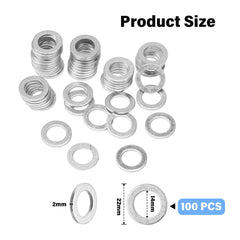 Close-up of Mudder aluminum drain plug washer showing edge and thickness.