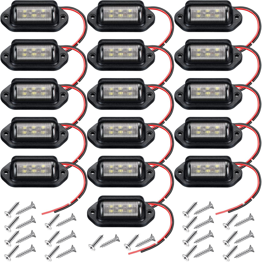Mudder license light close-up with 6 LEDs delivering bright visibility