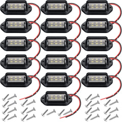 Mudder license light close-up with 6 LEDs delivering bright visibility