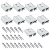 Muelnmey Anderson 50A connector body with quick disconnect for 6-12 AWG cables.