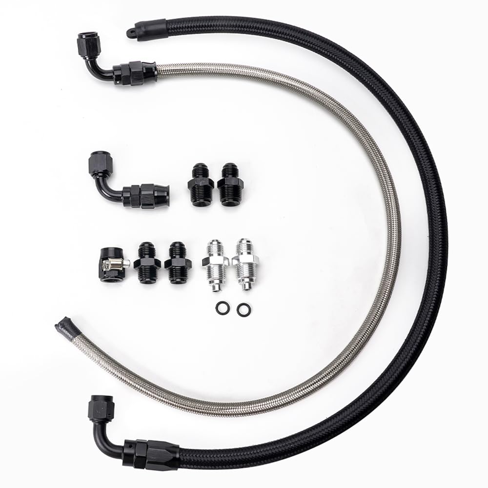 Muge Racing 6AN pressure hose braided for durability and leak resistance.