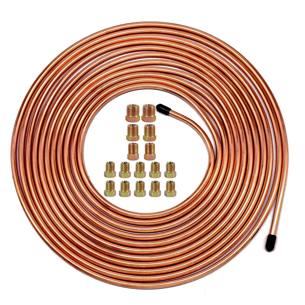 MuHize brake line 25ft copper-coated tube for corrosion resistance and smooth routing.
