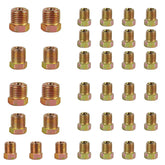 MuHize brake line fitting kit close-up showing 3-16in fittings for secure flare connections.