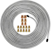MuHize brake line kit 25ft with 16 fittings, ready for precise vehicle installation.