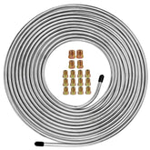MuHize brake line kit 25 ft with zinc coating provides rust protection.