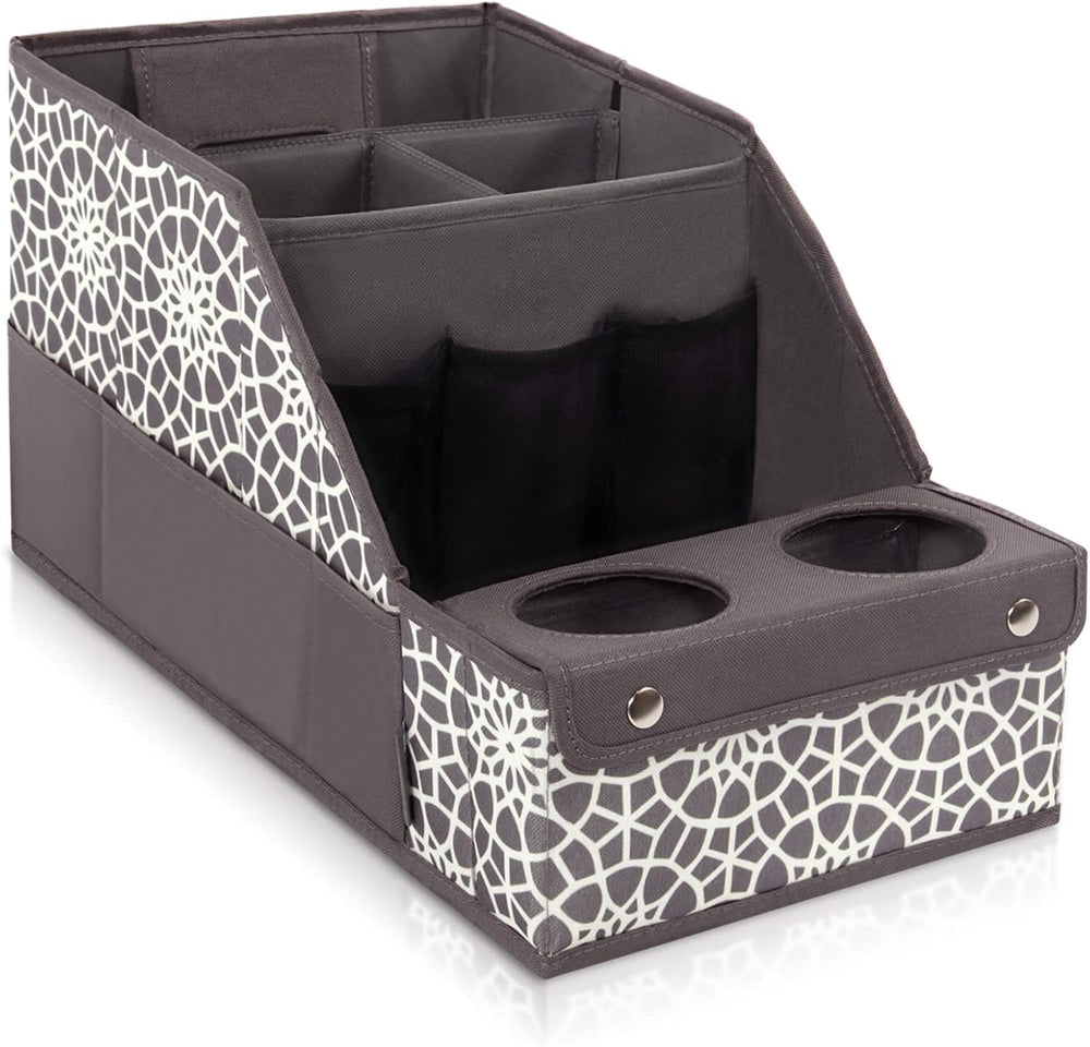 MULISOFT car seat organizer on the front seat keeps snacks, toys, and devices neatly within reach
