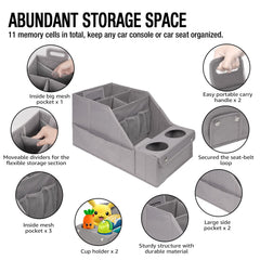 MULISOFT organizer non-slip design stays in place on the seat