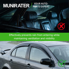 Munirater acrylic vent visors stick-on installation is easy