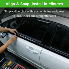 Munirater weatherstrip along window edge reduces wind noise.