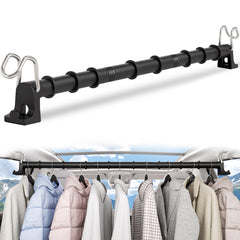 MUOFAHYI heavy-duty car clothes hanger bar extended to 30-64 inches for flexible car storage