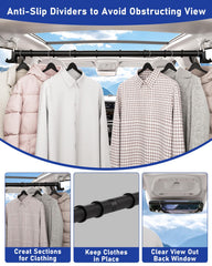 MUOFAHYI non-slip matte finish with rubber rings to separate garments during travel