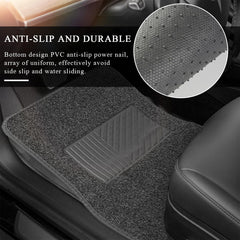 MUQIDA all-weather floor mats black protect car floors from mud and spills.