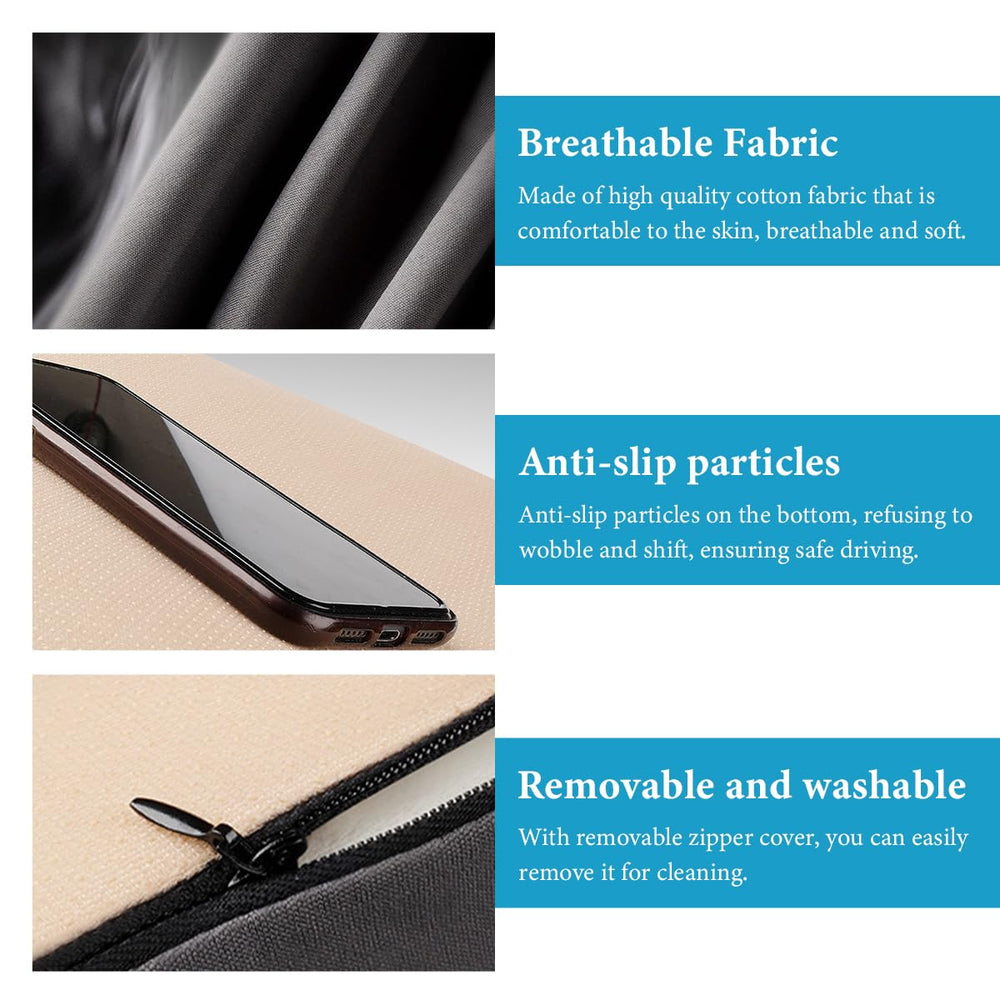 MUQIDA anti-slip-bottom-seat-cushion stays in place during driving.