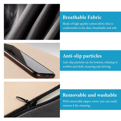 MUQIDA anti-slip-bottom-seat-cushion stays in place during driving.