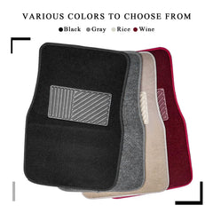 MUQIDA universal-fit floor mats black suit sedans, trucks, SUVs.
