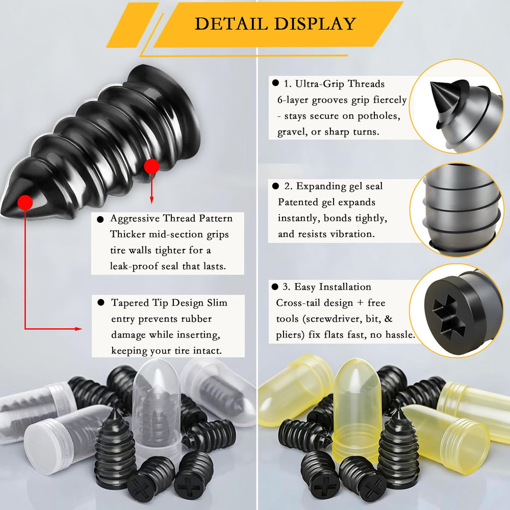 Musibo deep-spiral threading provides strong puncture grip.