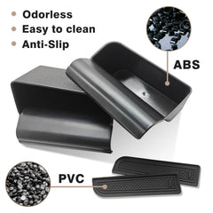 Muslogy ABS material close-up highlights durable, odorless, easy-to-clean surface.