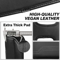 Muslogy vegan leather armrest cover texture adds premium look