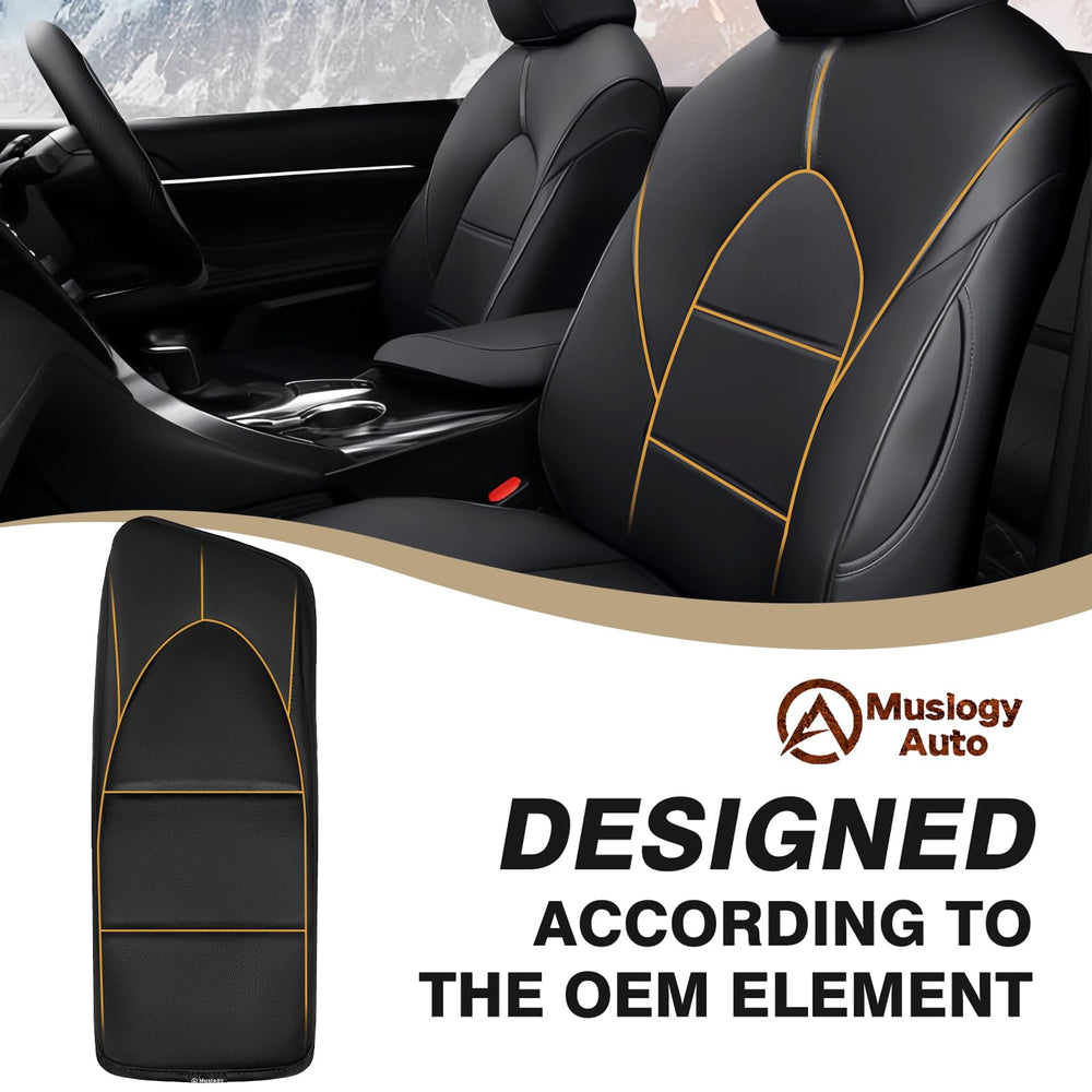 Muslogy Camry armrest pad with easy install bands for quick setup.